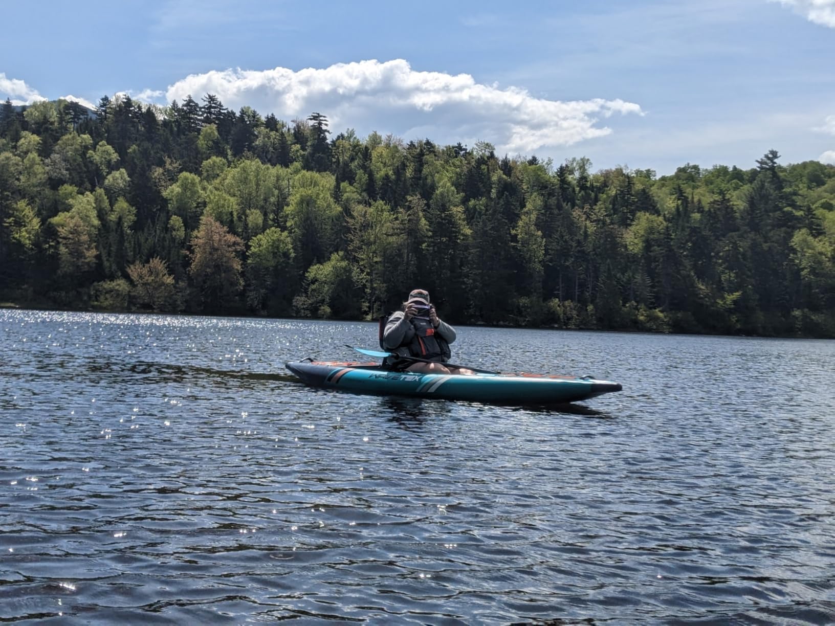 Inflatable Kayak, Lightweight and Durable Foldable Kayak, Blow Up Kayak, Kayaks for Adults Paddling on Rivers, Lakes and Coastal Waters - Customer Photo 1