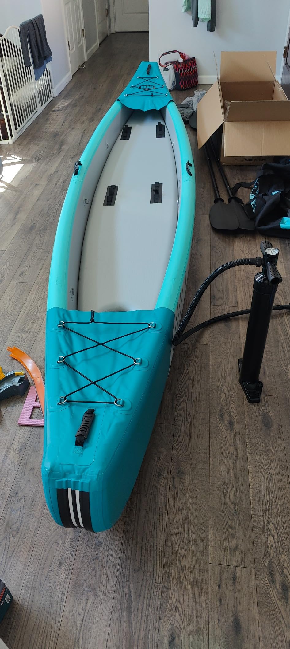 BEYOND MARINA Inflatable Kayak 1 & 2 & 3 Person Adult- Full Drop Stitch Kayak with Aluminum Paddles, Seats, Footrests, Pump, Fins - Customer Photo 2