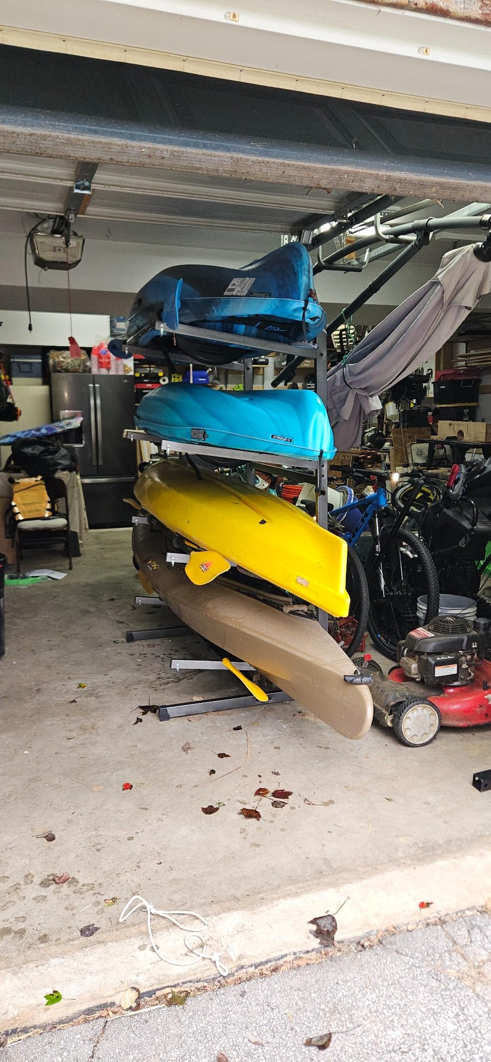 Kayak Storage Rack, Heavy Duty Kayak Racks for Garage and Outdoor Storage, Storage Rack for Kayak, Canoe, Surfboard & Paddleboard Customer Review Kayak Storage Rack, Heavy Duty Kayak Racks for Garage and Outdoor Storage, Storage Rack for Kayak, Canoe, Surfboard & Paddleboard - Customer Photo 2