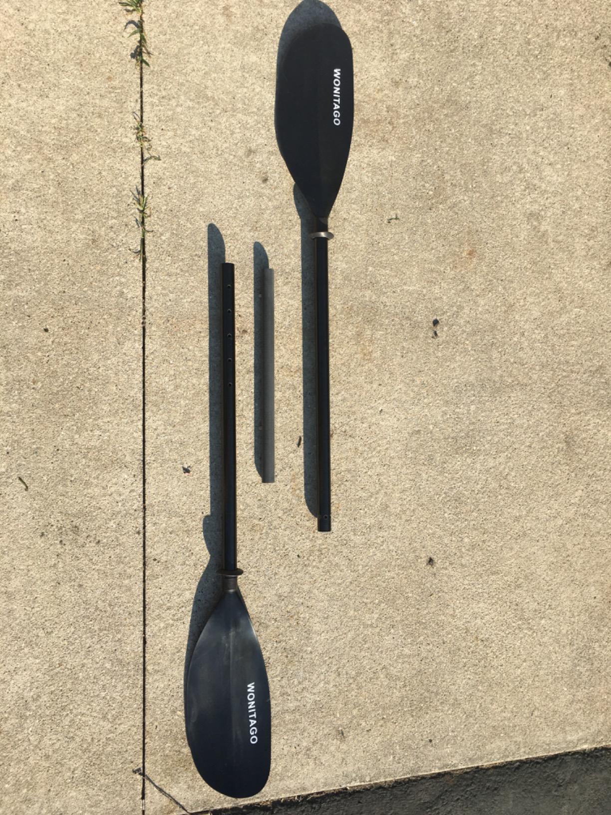 Kayak Paddle Premium Carbon Fiber Paddle with Reinforced PP + Fiberglass Blade, Floating Adjustable Kayaking Oars, 3 Piece, 220-240 cm/86-94 Inches, 240-260 cm/94-102 Inches - Customer Photo 2