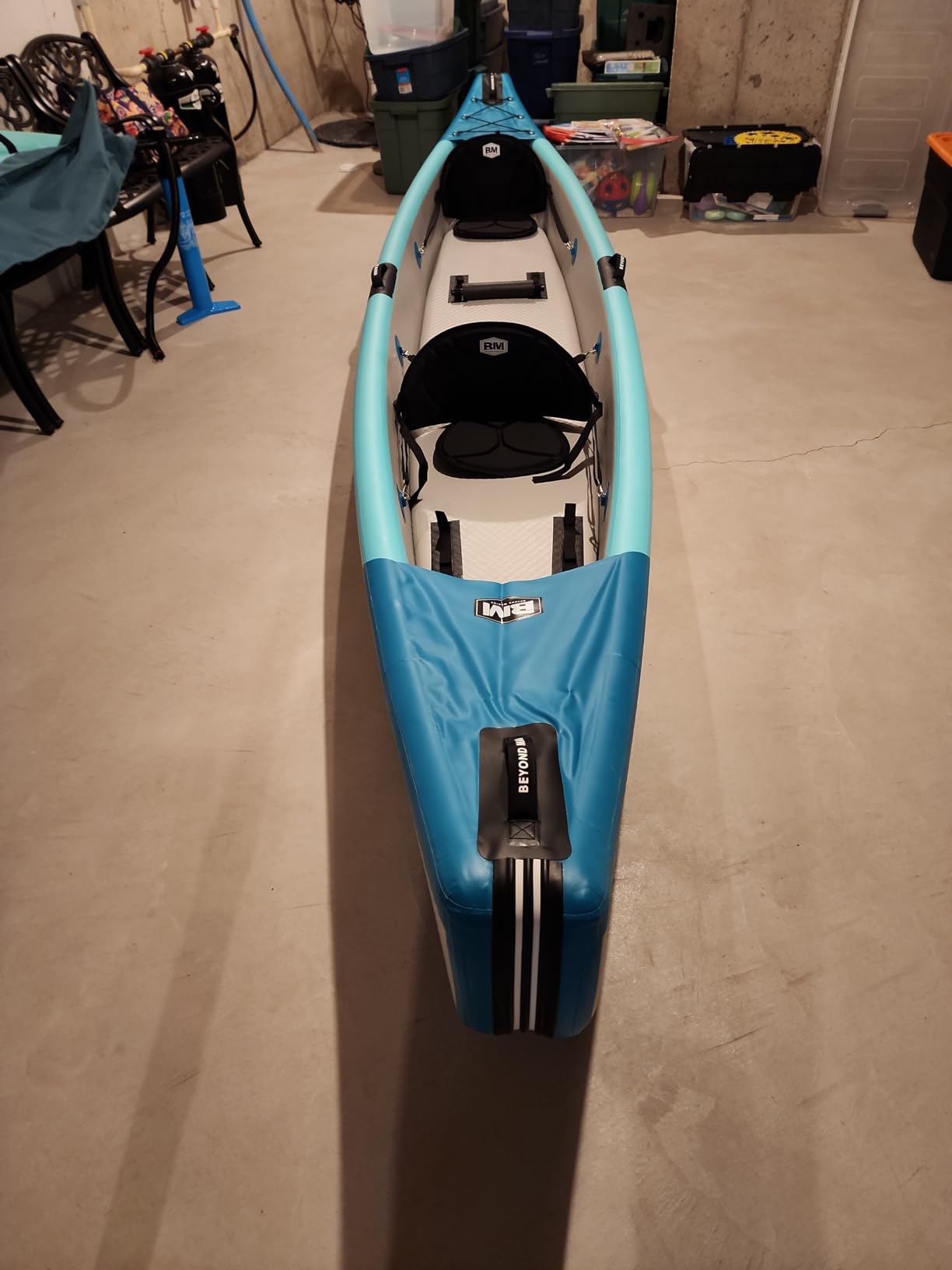 BEYOND MARINA Inflatable Kayak 1 & 2 & 3 Person Adult- Full Drop Stitch Kayak with Aluminum Paddles, Seats, Footrests, Pump, Fins - Customer Photo 1
