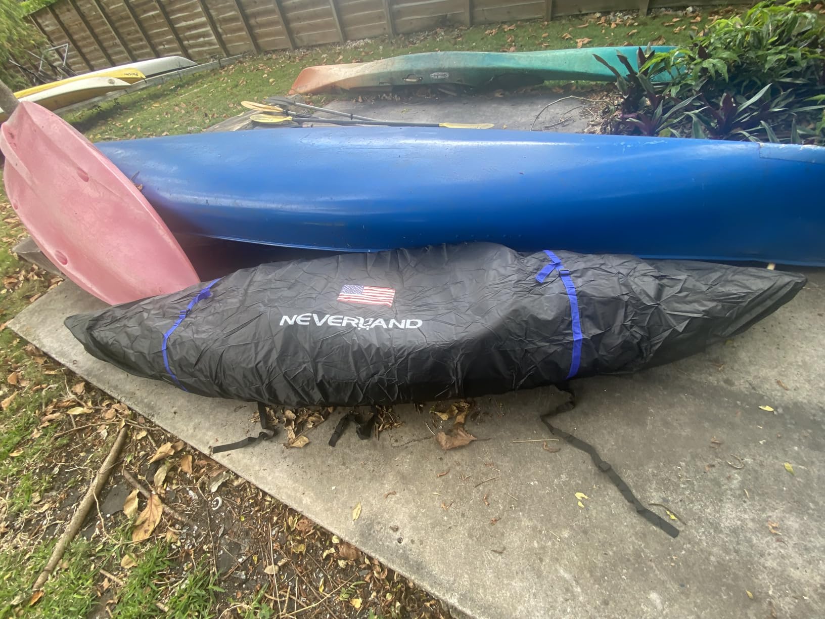 NEVERLAND Kayak Cover 9.3 to 10.5 Feet Waterproof Heavy Duty Kayak Covers for Outdoor Storage UV and Dust Resistant Protection - Customer Photo 1