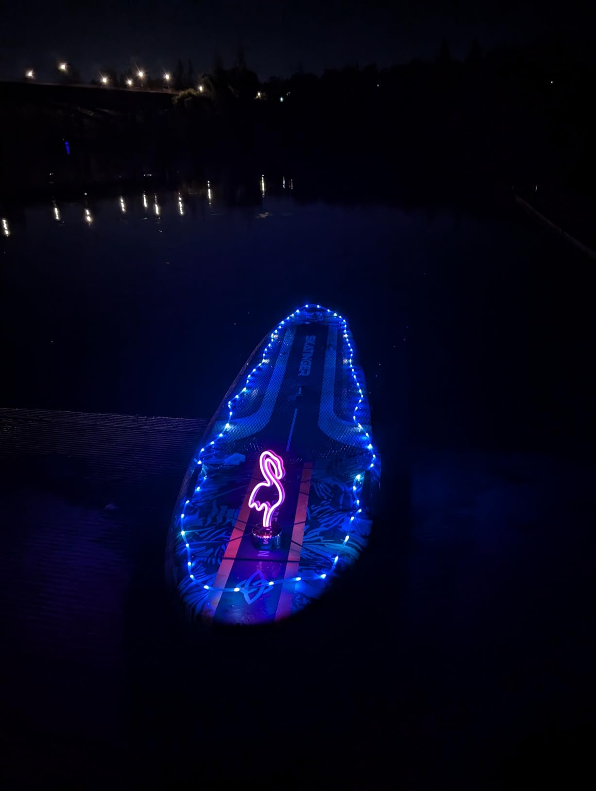 Kayak Paddle Board Lights Kit, IP68 Waterproof Dream Color SUP Glow Lights with Remote, Battery Powered Kayak Lighting for Night Kayaking SUP Canoes, Marine Boat Pontoon Light (22FT) - Customer Photo 1