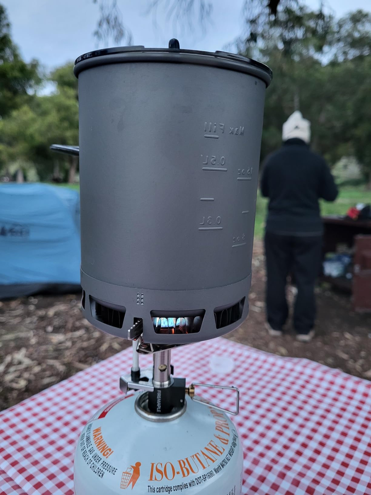 Fire-Maple Torch Gas Stove â Ultralight Backpacking Camping Stove, Built-in Piezo Ignition, Stainless Steel & Aluminum Alloy, Compact & Portable, Ideal for Hiking & Outdoor Cooking - Customer Photo 4