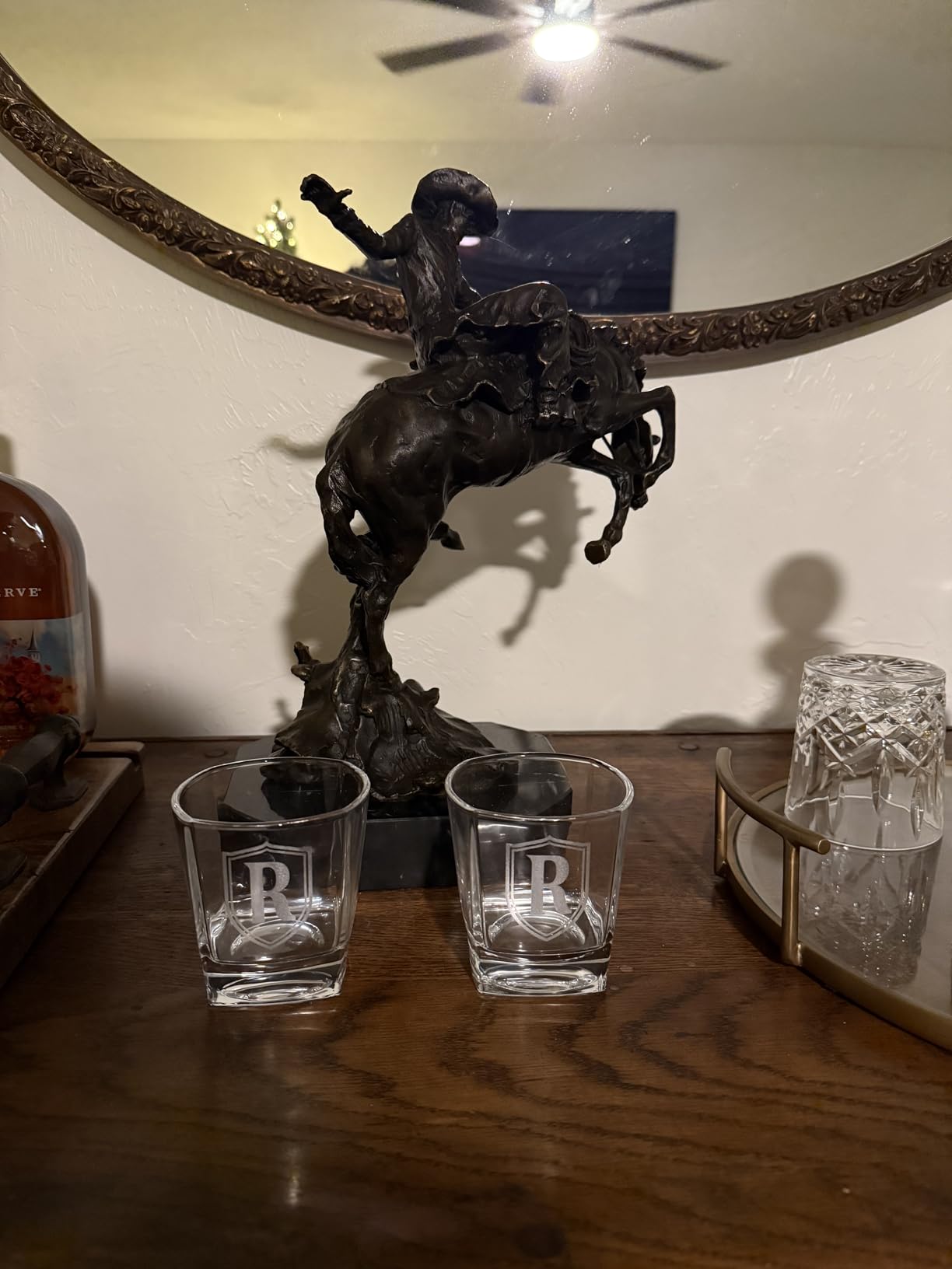 Personalized Whiskey Decanter Set - 5 Design Options - Custom Liquor 25 oz, 750ml Liquor Decanter w/Whiskey Glass Set Options, Birthday & Retirement Gifts for Men - Customer Photo 1