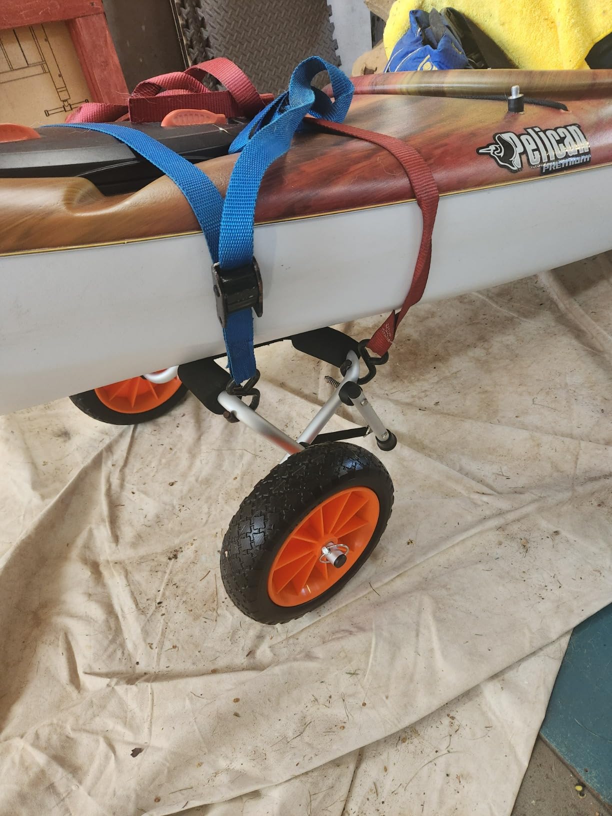 VEVOR Kayak Cart, 250lbs Load Capacity, Foldable Kayak Dolly Aluminum Kayak Wheels customer photo 2